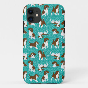 Hondenras van Beagle - turquoise iPhone 11 Hoesje
