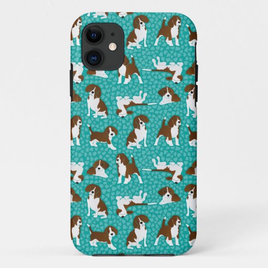 Hondenras van Beagle - turquoise Case-Mate iPhone Case (Achterkant)