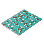 Hondenras van Beagle - turquoise Notitieboek (Linkerzijde)