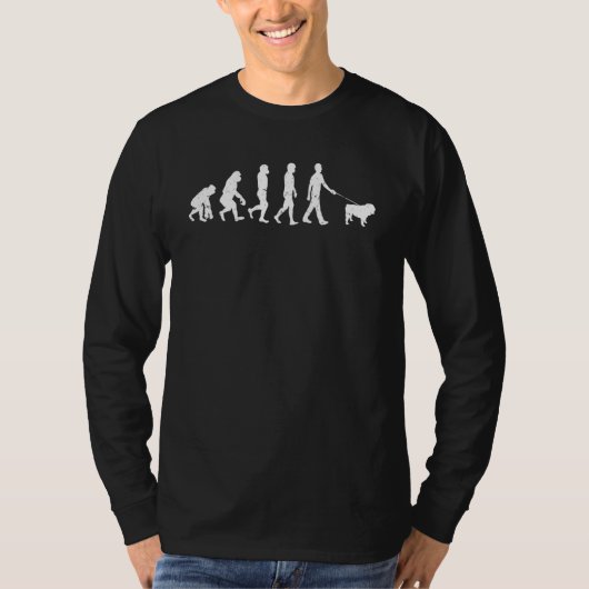 Hondenras van Dog-eigenaars Evolutie Engelse Bulld T-shirt (Voorkant)