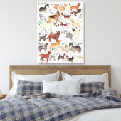 Hondenrassen Canvas Afdruk (Insitu (Slaapkamer))
