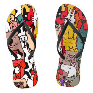 Hondenrassen Helderkleurpatroon Teenslippers