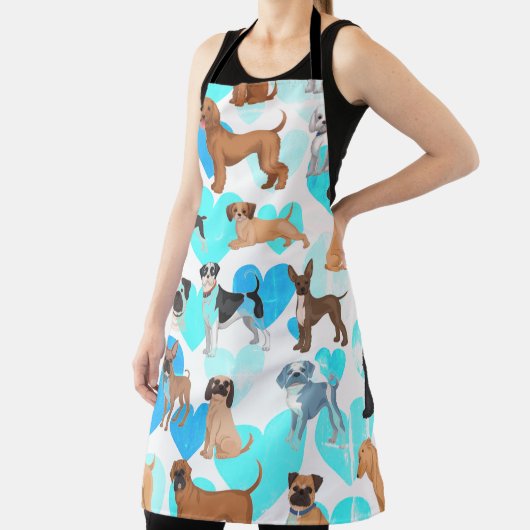 Hondenrassen Pattern All-Over Print Schort (Insitu)