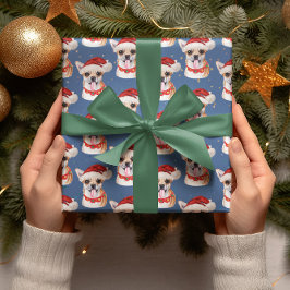 Hondenrassen voor Waterverf met blauw Kerstmis in Cadeaupapier