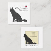 Hondenredding en adopties vierkante visitekaartje (Voorkant / Achterkant)