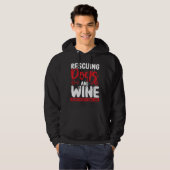 Hondenredding en Drink wijnreddingshond Hoodie (Voorkant volledig)