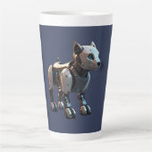 hondenrobot latte mok (Voorkant)