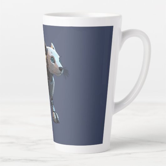 hondenrobot latte mok (Rechts)