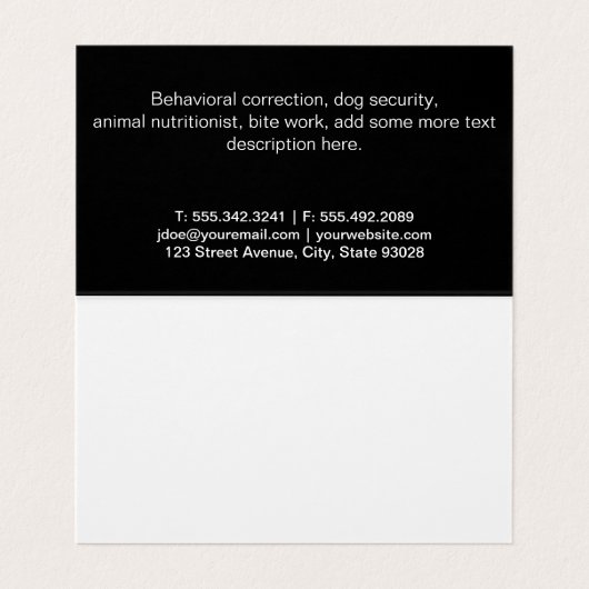 Hondenroedel | Hondentraining Visitekaartjes (Binnenkant ongevouwen)