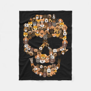 Hondenschedel - Griezelig puppy-skeletkostuum - Ho Fleece Deken