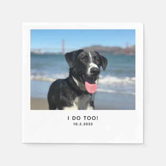 Hondenservetten Custom Ik doe ook bruiloft servett Servet (Voorkant)