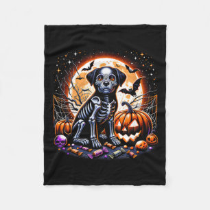 Hondenskelet Halloween Fleece Deken