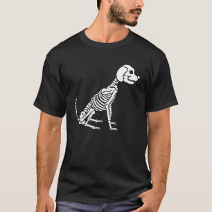 Hondenskelet Halloween Pet Horror Puppy Botten X R T-shirt