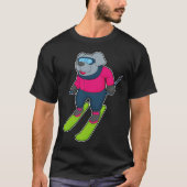Hondenskiër Ski Wintersport T-shirt (Voorkant)