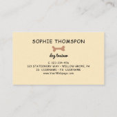 Hondentrainer cartoon poten visitekaartje (Achterkant)