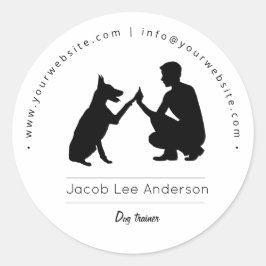 Hondentrainer / Hondentraining Ronde Sticker