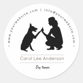 Hondentrainer / Hondentraining Ronde Sticker