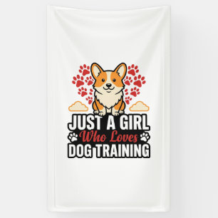 Hondentraining Meisje Corgi Vintage Vector T-shirt Spandoek