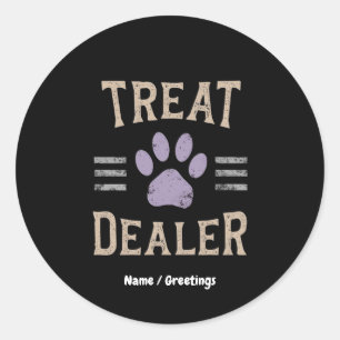 Hondentraktaties Dealer Grappig Humor Ontwerp Perf Ronde Sticker