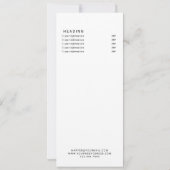 Hondentrimmer silhouet prijslijst of servicekaart kaart (Achterkant)