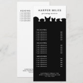 Hondentrimmer silhouet prijslijst of servicekaart kaart (Voorkant / Achterkant)