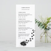 Hondentrimmer vuile poten stappen prijslijst menu (Staand voorkant)