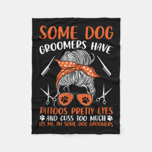 Hondentrimmers hebben Tattoos Hondentrim Funny Pet Fleece Deken