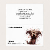 Hondentrimsalon Afspraak Visitekaartje (Buitenkant ongevouwen)