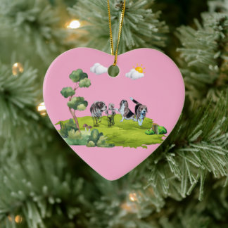Hondenuitje - Kind en Honden Buitenavontuur Keramisch Ornament