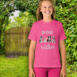 Hondenuitlaatster Tiener Meisje T-shirt