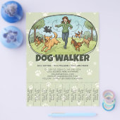 Hondenuitlater Honden uitlaten Aangepast Flyer (Enkel)