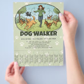 Hondenuitlater Honden uitlaten Aangepast Flyer (Hand)