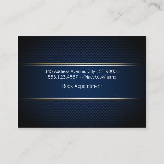 hondenverzorger | Blauwe mesh achtergrond Afsprakenkaartje (Achterkant)