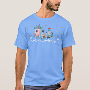 Hondenverzorger Typografie Zakelijk W T-shirt