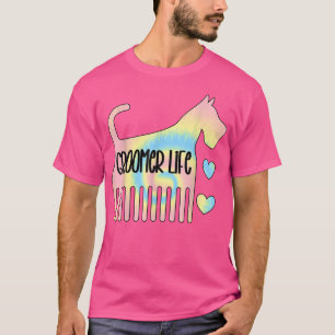 Hondenverzorger verzorgt huisdier puppy kam schaar t-shirt