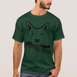Hondenverzorger verzorgt huisdier puppy kam schaar t-shirt