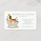 Hondenverzorging Duitse herdershond in bad Visitekaartje (Voorkant)