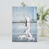 hondenwandelaar graffiti op branimirova street in kaart (Staand voorkant)