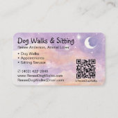 Hondenwandelingen en zitten | QR-code-Visitekaartj Visitekaartje (Voorkant)