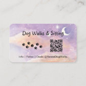Hondenwandelingen en zitten | QR-code-Visitekaartj Visitekaartje (Achterkant)