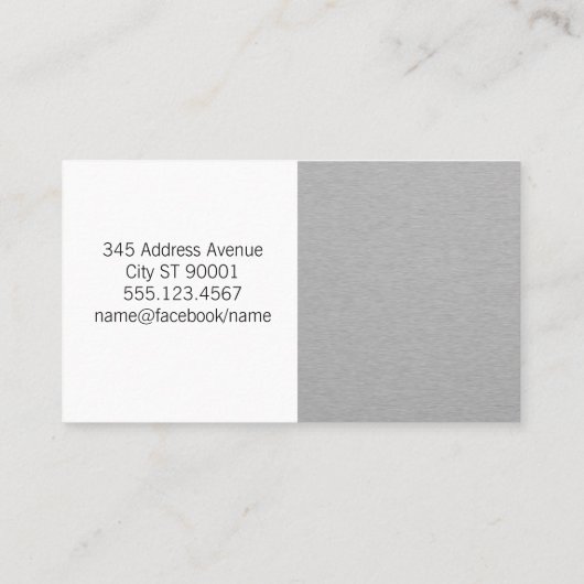 hondenwas | Slanke metalen afspraakkaart Afsprakenkaartje (Achterkant)