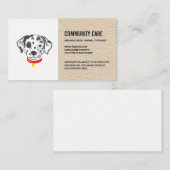 Hondenzorg | Schattige Dalmatiër Visitekaartje (Voorkant / Achterkant)