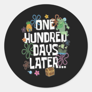 Honderd Dagen Later 100 Dagen School Student Ronde Sticker