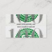 Honderd dollar Bill Visitekaartje (Achterkant)