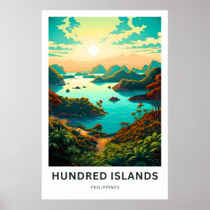 Honderd eilanden Filipijnen Reisprint Poster