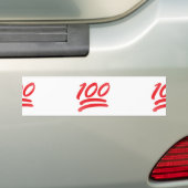 honderd emoji bumpersticker (Op auto)