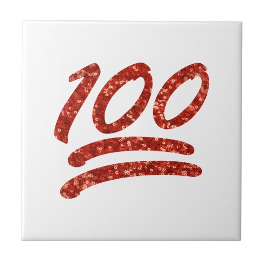 honderd emoji tegeltje (Voorkant)