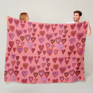 Honderd hart Fleece Blanket