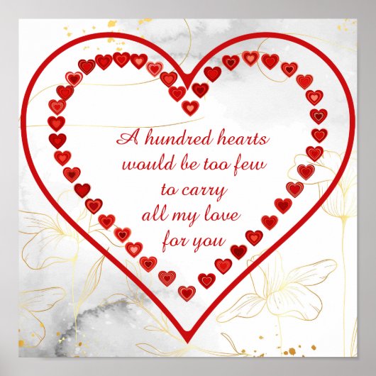 Honderd hart, poster (Voorkant)