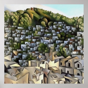 Honderden Huizen Kayakoy Fethiye Schilderij Poster